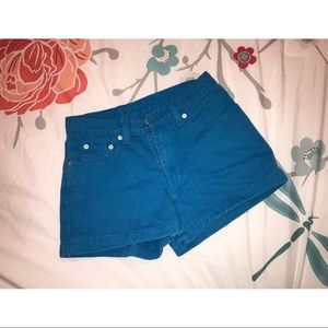 Vintage blue denim shorts